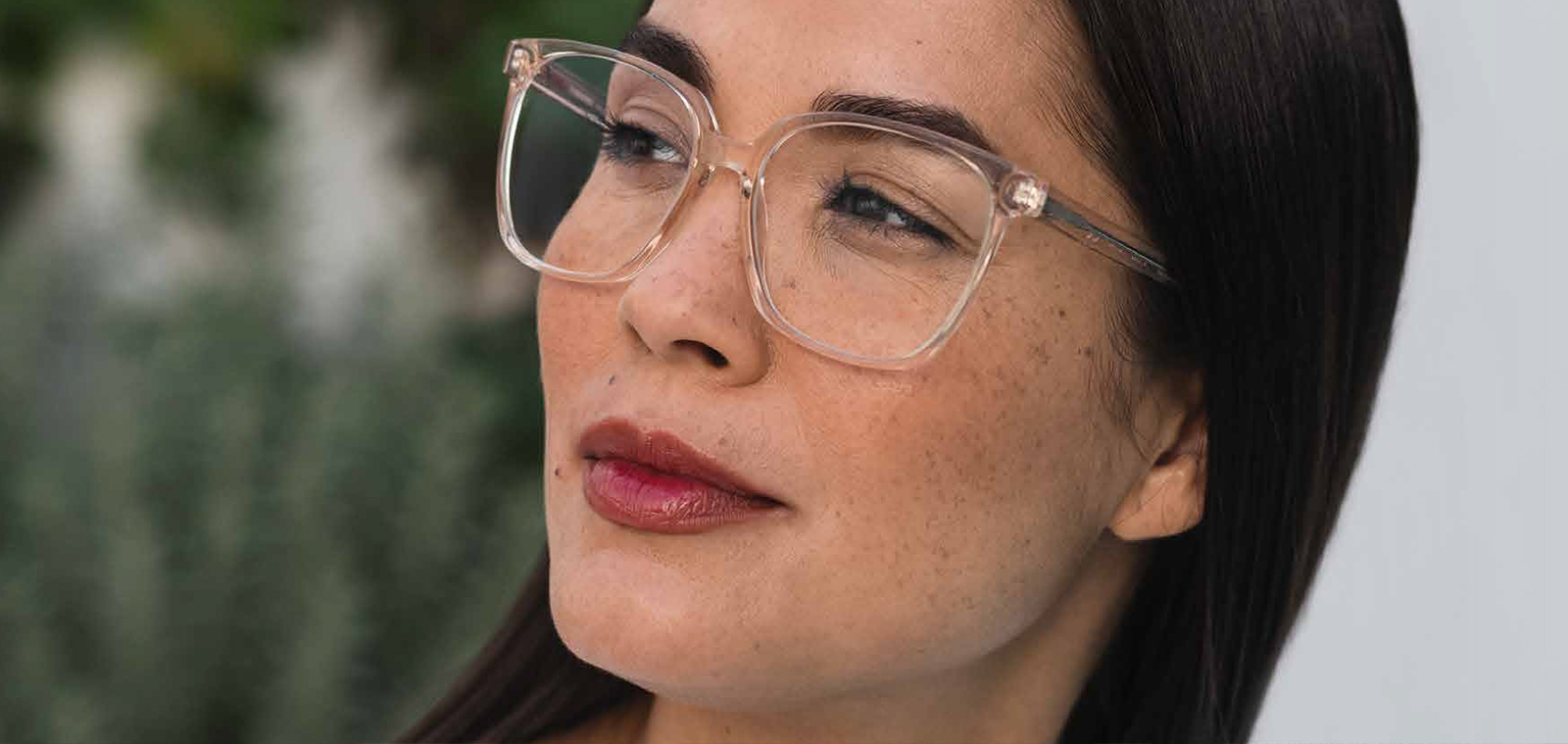Slider Optik Frau mit Brille